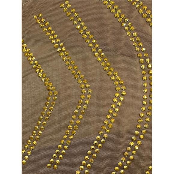 Women's Sexy Elegant Rhinestone Sleeveless Complete Mesh - Picture 4 of 11